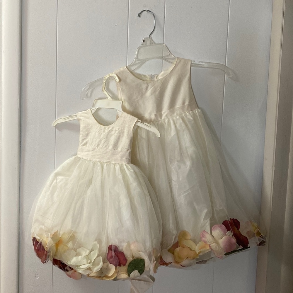 Gorgeous pale blush /off white tule skirt 2T & 9 month dresses